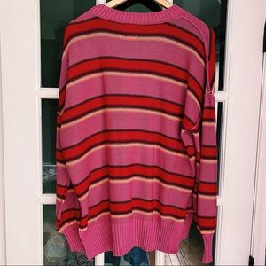 Urban Outfitters | Sweaters | Bdg Charlie Pullover Sweater Pink Striped  Oversized | Poshmark